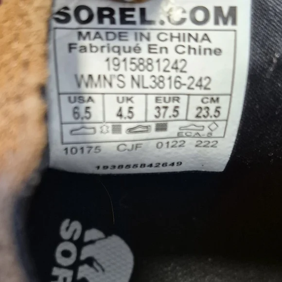 Sorel Evie Wedge Bootie Pull On Ankle Boot Tan Leather Waterproof Size 6.5 - Picture 8 of 9